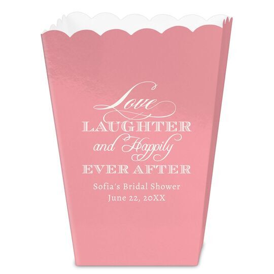 Love Laughter Ever After Mini Popcorn Boxes